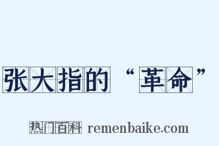 张大指的“革命”是什么意思的图片